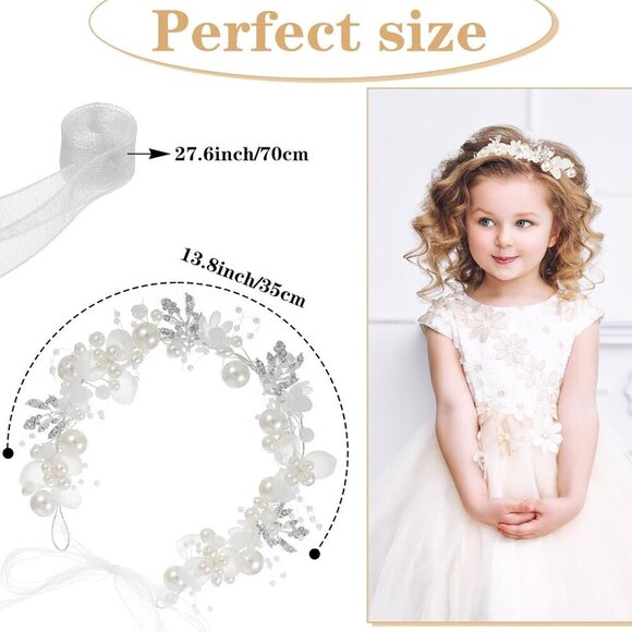 4 Pcs Flower Headpieces Rhinestone Crystal Wedding Hair Accessories for Girls main image 7